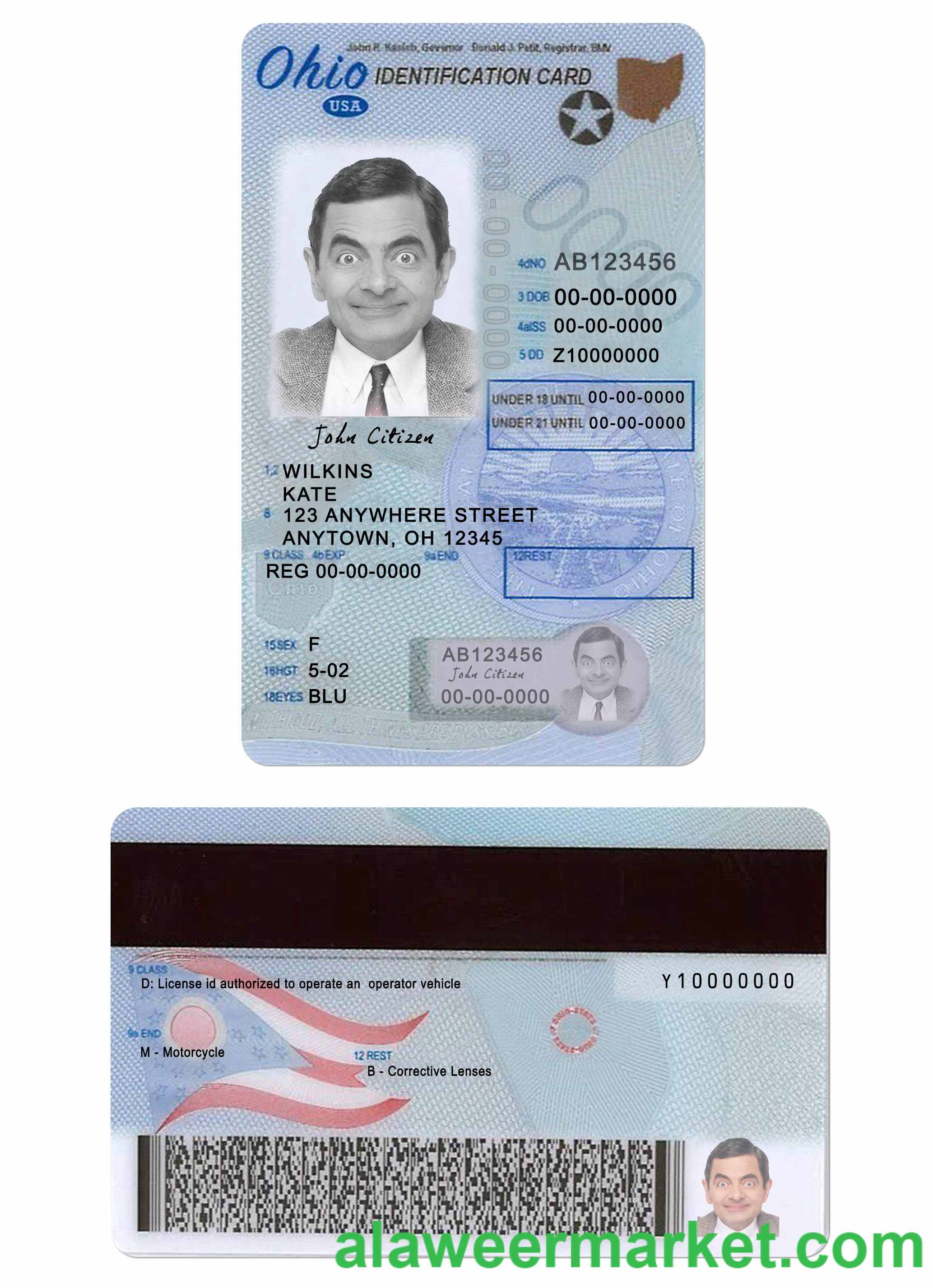 USA Ohio driving license under 21